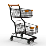 Carrinho Cestos Duplos 90L