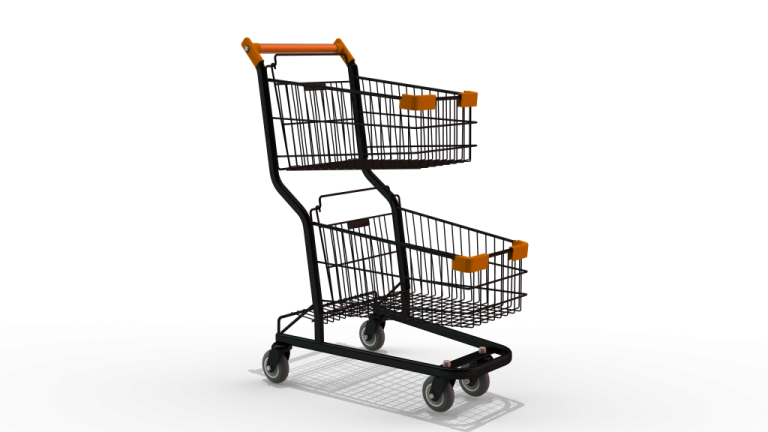 Carrinho Cestos Duplos 90L