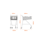 Carrinho Ergonômico 70L