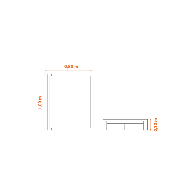 Podium Expositor 1,00 x 0,80m