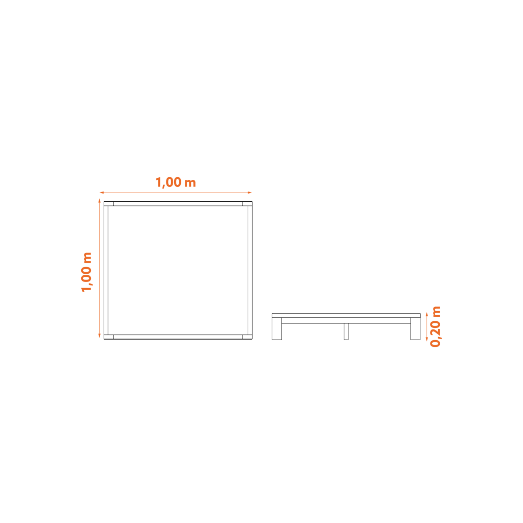 Podium Expositor 1,00 x 1,00m