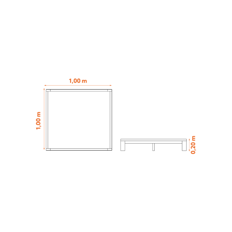 Podium Expositor 1,00 x 1,00m